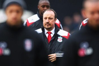 LONDON - APRIL 19:  Rafael Benitez the Liverpool manager is seen before the Barclays Premier League match between Fulham and Liverpool at Craven Cottage on April 19, 2008 in London, England.  (Photo by Clive Mason/Getty Images)