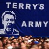 LONDON, ENGLAND - MAY 17:  Fans display a John Terry Army banner during the Barclays Premier League match between Chelsea and Blackburn Rovers at Stamford Bridge on May 17, 2009 in London, England.  (Photo by Richard Heathcote/Getty Images)