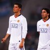 ROME - MAY 27:  Carlos Tevez of Manchester United and Cristiano Ronaldo of Manchester United look dejected after Barcelona won the UEFA Champions League Final match between Barcelona and Manchester United at the Stadio Olimpico on May 27, 2009 in Rome, It