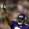 MINNEAPOLIS - DECEMBER 24:  Randy Moss #84 of the Minnesota Viingscelebrates a touchdown against the Green Bay Packers December 24, 2004 at the Hubert H Humphrey Metrodome in Minneapolis, Minnesota. (Photo by Matthew Stockman/Getty Images)