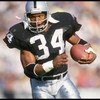 25 Nov 1990: Running back Bo Jackson of the Los Angeles Raiders moves the ball during a game against the Kansas City Chiefs at the Los Angeles Memorial Coliseum in Los Angeles, California. The Chiefs won the game, 27-24.