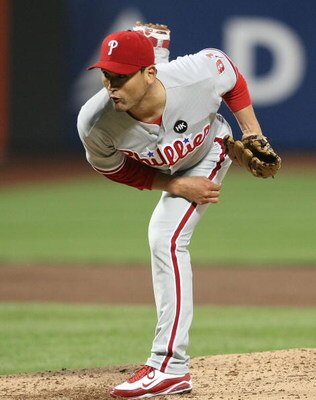 NEW YORK - MAY 06:  Chan Ho Park #61 of the Philadelphia Phillies pitches against the New York Mets at Citi Field on May 6, 2009 in the Flushing neighborhood of the Queens borough of New York City.  (Photo by Nick Laham/Getty Images)