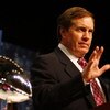 PHOENIX - FEBRUARY 01:  Head coach Bill Belichick of the New England Patriots answers questions during a press conference on February 1, 2008 at the Phoenix Convention Center in Phoenix, Arizona.  (Photo by Elsa/Getty Images)