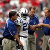 HOUSTON - OCTOBER 23:  Defensive back Bob Sanders #21 of the Indianapolis Colts leaves the field after an injury during play against the Houston Texans on October 23, 2005 at Reliant Stadium in Houston, Texas. The Colts defeated the Texans 38-20.  (Photo 