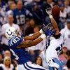 INDIANAPOLIS - DECEMBER 28:  Chris Carr #29 of the Tennessee Titans breaks up a pass intended for receiver Roy Hall #83 of the Indianapolis Colts during the game at Lucas Oil Stadium December 28, 2008 in Indianapolis, Indiana.  (Photo by Jamie Squire/Gett