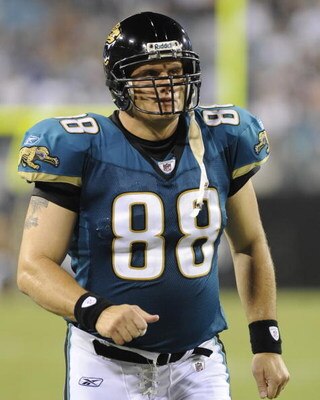 JACKSONVILLE, FL - AUGUST 9: Long snapper Joe Zelenka #88 of the Jacksonville Jaguars watches play against the Atlanta Falcons at Jacksonville Municipal Stadium on August 9, 2008 in Jacksonville, Florida.   (Photo by Al Messerschmidt/Getty Images) 