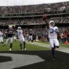 OAKLAND, CA - DECEMBER 16:  Kick returner T.J. Rushing #34 of the Indianapolis Colts celebrates as he scores on a punt return against the Oakland Raiders at McAfee Coliseum December 16, 2007 in Oakland, California. The Colts won 21-14.  (Photo by Stephen 