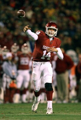 KANSAS CITY, MO - DECEMBER 06:  Quarterback Sam Bradford #14 of the Oklahoma Sooners passes during the first half of the game against the Missouri Tigers on December 6, 2008 at Arrowhead Stadium in Kansas City, Missouri.  (Photo by Jamie Squire/Getty Imag