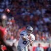 3 Dec 2000:  Troy Aikman #8 of the Dallas Cowboys throws the ball during the game against the Tampa Bay Buccaneers at the Raymond James Stadium in Tampa, Florida. The Buccaneers defeated the Cowboys 27-7.Mandatory Credit: Andy Lyons  /Allsport