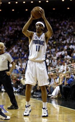 ORLANDO, FL - MAY 30:  Courtney Lee #11 of the Orlando Magic handles the ball against the Cleveland Cavaliers in Game Six of the Eastern Conference Finals during the 2009 Playoffs at Amway Arena on May 30, 2009 in Orlando, Florida. NOTE TO USER: User expr