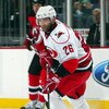 NEWARK, NJ - APRIL 23:  Erik Cole #26 of the Carolina Hurricanes skates against the New Jersey Devils during Game Five of the Eastern Conference Quarterfinal Round of the 2009 NHL Stanley Cup Playoffs on April 23, 2009 at the Prudential Center in Newark, 