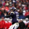 EVANSTON, IL - NOVEMBER 08:  Quarterback Mike Kafka #13 of the Northwestern Wildcats passes against of the Ohio State Buckeyes at Ryan Stadium on November 8, 2008 in Evanston, Illinois  (Photo by Jonathan Ferrey/Getty Images)