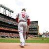 SAN FRANCISCO - MAY 31:  Albert Pujols #5 of the St. Louis Cardinals walks up to bat during their game against the San Francisco Giants at AT&T Park on May 31, 2009 in San Francisco, California.  (Photo by Ezra Shaw/Getty Images)