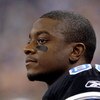 Detroit Lions wide receiver Charles Rogers watches play during  a Thanksgiving Day game, November 24, 2005, at Ford Field, Detroit.  The Atlanta Falcons defeated the Lions 27 - 7.  (Photo by Al Messerschmidt/Getty Images)
