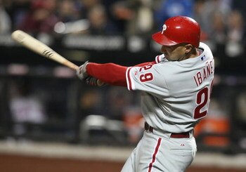 NEW YORK - MAY 06:  Raul Ibanez #29 of the Philadelphia Phillies at bat against the New York Mets at Citi Field on May 6, 2009 in the Flushing neighborhood of the Queens borough of New York City.  (Photo by Nick Laham/Getty Images)