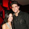 LAS VEGAS - AUGUST 06:  Tennis player Mark Philippoussis (L) and Amanda Salinas pose after watching the finale of the television show 'Age of Love' at the EXTRA Lounge at the Planet Hollywood Resort & Casino August 6, 2007 in Las Vegas, Nevada. Salinas wa