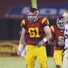 LOS ANGELES - NOVEMBER 29:  Kristofer O'Dowd #61 of the USC Trojans walks to the line of scrimmage against the Notre Dame Fighting Irish on November 29, 2008 at the Los Angeles Memorial Coliseum in Los Angeles, California.  USC won 38-3.  (Photo by Jeff G