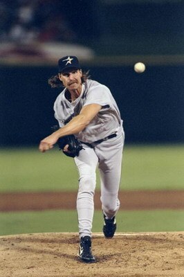 23 Sep 1998:  Pitcher Randy Johnson #51 of the Houston Astros throws a pitch during a game against the St. Louis Cardinals at Busch Stadium in St. Louis, Missouri. The Astros defeated the Cardinals 7-1. Mandatory Credit: Vincent Laforet  /Allsport