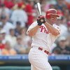 PHILADELPHIA - APRIL 18:  Jim Thome #25 of the  Philadelphia Phillies bats during the game against the Montreal Expos at Citizens Bank Park on April 18, 2004 in Philadelphia, Pennsylvania.  The Phillies defeated the Expos 5-4. (Photo by Jamie Squire/Getty