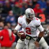 EVANSTON, IL - NOVEMBER 08:  Quarterback Terrelle Pryor #2 of the Ohio State Buckeyes runs with the ball against the Northwestern Wildcats at Ryan Stadium on November 8, 2008 in Evanston, Illinois  (Photo by Jonathan Ferrey/Getty Images)