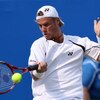 LONDON, ENGLAND - JUNE 11:  Lleyton Hewitt of Australia plays a forehand during the men's third round match against Andy Roddick of USA during Day 3 of the the AEGON Championship at Queens Club on June 11, 2009 in London, England.  (Photo by Hamish Blair/