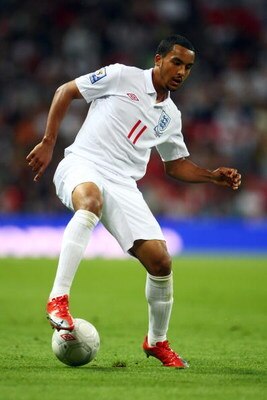 LONDON, ENGLAND - JUNE 10:  Theo Walcott of England controls the ball during the FIFA 2010 World Cup Group 6 Qualifying match between England and Andorra at Wembley Stadium on June 10, 2009 in London, England.  (Photo by Phil Cole/Getty Images)