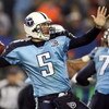 NASHVILLE, TN - JANUARY 10:  Quarterback Kerry Collins #5 of the Tennessee Titans throws the ball in the second half against the Baltimore Ravens during the AFC Divisional Playoff Game on January 10, 2009 at LP Field in Nashville, Tennessee.  (Photo by An