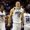 ORLANDO, FL - JUNE 11:  Hedo Turkoglu #15 of the Orlando Magic reacts in the final minute of the fourth quarter in Game Four of the 2009 NBA Finals against the Los Angeles Lakers on June 11, 2009 at Amway Arena in Orlando, Florida.  NOTE TO USER:  User ex