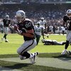 OAKLAND, CA - OCTOBER 19:  Zach Miller #80 of the Oakland Raiders catches a touchdown pass that was nullified due to a penalty during the game against the New York Jets on October 19, 2008 at the Oakland-Alameda County Coliseum in Oakland, California. (Ph