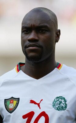NIIGATA - JUNE 1:  Patrick Mboma of Cameroon during the 2002 FIFA World Cup - First Round, Group E match between the Republic of Ireland v Cameroon played at the Niigtata Prefectual Stadium, Niigata, Japan on June 1, 2002. The match ended in a 1-1 draw. (
