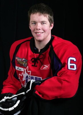 OSHAWA, ON -   Ryan Ellis #6 of Team Orr poses for a head shot prior to the 2009 Home Hardware CHL/NHL Top Prospects Game on wednesday January 14, 2009 at the General Motors Centre in Oshawa, Ontario. Ellis plays for the Windsor Spitfires (OHL). (Photo by