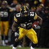 IOWA CITY, IOWA - NOVEMBER 8: Shonn Greene #23 of the Iowa Hawkeyes rushes for yards in the third quarter of play against the Penn State Nittany Lions at Kinnick Stadium on November 8, 2008 in Iowa City, Iowa. Iowa defeated Penn State  24-23. (Photo by Da