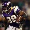MINNEAPOLIS - JANUARY 4:   Adrian Peterson #28 of the Minnesota Vikings carries the ball in the first half against the Philadelphia Eagles during the NFC Wild Card playoff game on January 4,2009 at the Hubert H. Humphrey Metrodome in Minneapolis, Minnesot