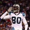 EAST RUTHERFORD, NJ - DECEMBER 21: Wide receiver Dwayne Jarrett #80 of the Carolina Panthers celebrates after a play against the New York Giantson December 21, 2008 at Giants Stadium in East Rutherford, New Jersey.  (Photo by Jim McIsaac/Getty Images)