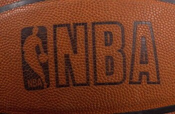 26 Feb 2001:  Photo of the NBA logo on a Spalding basketball at the First Union Center in Philadelphia, Pennsylvania. <Digital File> Mandatory Credit: Doug Pensinger/ALLSPORT.  NOTE TO USER: It is expressly understood that the only rights Allsport are off