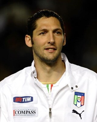 ELCHE, SPAIN - MARCH 26:  Marco Materazzi of Italy  lines-up before the start of the friendly International  match between Spain and Italy at the Martinez Valero stadium on March 26, 2008 in Elche, Spain.  (Photo by Denis Doyle/Getty Images)
