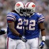 ORCHARD PARK, NY - SEPTEMBER 21:  Marshawn Lynch #23 and Fred Jackson #22 of the Buffalo Bills talk during the game against the Oakland Raiders on September 21, 2008 at Ralph Wilson Stadium in Orchard Park, New York. (Photo by Rick Stewart/Getty Images)
