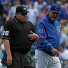 CHICAGO - MAY 02: Manager Lou Piniella #41 of the Chicago Cubs has words with home plate umpire Fieldin Culbreth during a game against the Florida Marlins on May 2, 2009 at Wrigley Field in Chicago, Illinois. The Cubs defeated the Marlins 6-1. (Photo by J