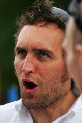 LE MANS, FRANCE - JUNE 12:  Franck Montagny of France and Team Peugeot Total is seen at the drivers parade during previews for the 77th running of the Le Mans 24 Hour race on June 12, 2009 in Le Mans, France.  (Photo by Ker Robertson/Getty Images)