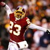 LANDOVER, MD - DECEMBER 21:  DeAngelo Hall #23 of the Washington Redskins reacts after a defensive stop against the Philadelphia Eagles during the game on December 21, 2008 at FedEx Field in Landover, Maryland.  (Photo by Kevin C. Cox/Getty Images)