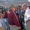 CLEMSON, SC - NOVEMBER 12:  Coach Tommy Bowden of the Clemson Tigers (R) talks with his father, coach Bobby Bowden of the Florida State Seminoles before an Atlantic Coast Conference game on November 12, 2005 at Clemson Memorial Stadium in Clemson, South C