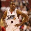 PHILADELPHIA - APRIL 30:  Andre Iguodala #9 of the Philadelphia 76ers looks at the scoreboard against the Orlando Magic during Game Six of the Eastern Conference Quarterfinals at Wachovia Center on April 30, 2009 in Philadelphia, Pennsylvania. NOTE TO USE