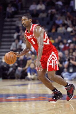 CHARLOTTE, NC - MARCH 13:  Ron Artest #96 of the Houston Rockets dribbles against the Charlotte Bobcats during their game at Time Warner Cable Arena on March 13, 2009 in Charlotte, North Carolina.  NOTE TO USER: User expressly acknowledges and agrees that