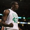 BOSTON - MAY 02:  Kendrick Perkins #43 of the Boston Celtics  celebrates after he drew the foul in the first half against the Chicago Bulls in Game Seven of the Eastern Conference Quarterfinals during the 2009 NBA Playoffs at TD Banknorth Garden on May 2,