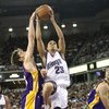 SACRAMENTO, CA - MARCH 04:  Kevin Martin #23 of the Sacramento Kings shoots over Pau Gasol #16 of the Los Angeles Lakers during an NBA game on March 4, 2008 at ARCO Arena in Sacramento, California. NOTE TO USER: User expressly acknowledges and agrees that