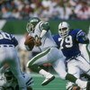 1 Oct 1989:  Fullback Roger Vick of the New York Jets in action during a game against the Indianapolis Colts at Giants Stadium in East Rutherford, New Jersey.  The Colts won the game 17-10. Mandatory Credit: T. G. Higgins  /Allsport
