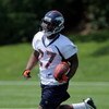 ENGLEWOOD, CO - JUNE 12:  First round draft pick running back Knowshon Moreno #27 of the Denver Broncos runs the ball during minicamp practice at the Broncos Dove Valley training facility on June 12, 2009 in Englewood, Colorado.  (Photo by Doug Pensinger/
