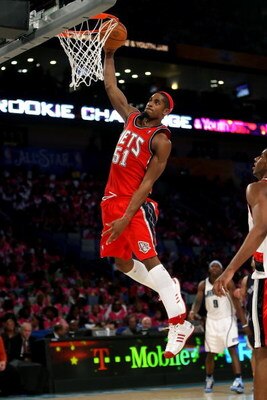 NEW ORLEANS - FEBRUARY 15:  Sean Williams #51 of the Sophomore team goes to the basket during the T-Mobile Rookie Challenge & Youth Jam part of 2008 NBA All-Star Weekend at the New Orleans Arena on February 15, 2008 in New Orleans, Louisiana.  The Sophomo