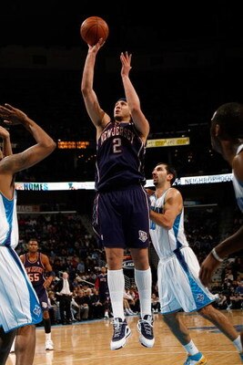 NEW ORLEANS - JANUARY 21:  Josh Boone #2 of the New Jersey Nets shoots against the New Orleans Hornets on January 21, 2009 at the New Orleans Arena in New Orleans, Louisiana. The Hornets defeated the Nets 102-92.   NOTE TO USER: User expressly acknowledge