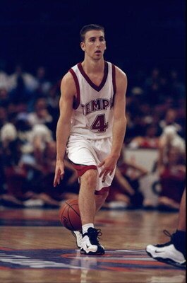 11 Nov 1998: Juan 'Pepe' Sanchez #4 of the Temple Owls dribbles during the Coaches v Cancer Tournament against the Wake Forest Demon Deacons at the Madison Square Garden in New York, New York. The Owls defeated the Demon Deacons 58-48. Mandatory Credit: E